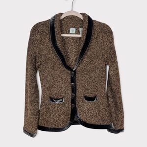 Anthropologie Hwr Cardigan Blazer Medium‎ Academia Preppy Office Neutral Cottage